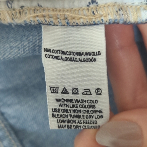 We The Free Blossom Rigid Light Wash High Waisted Button Fly Skinny Jeans 28 - Picture 9 of 15